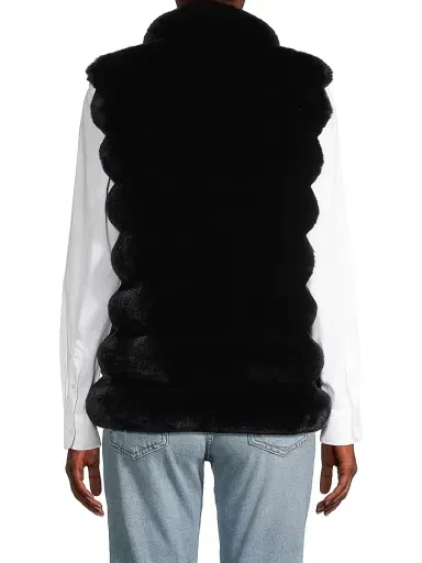 JOCELYN Women's Plush Reversible Faux Fur Vest | Thumbnail 5 JOCELYN Women's Plush Reversible Faux Fur Vest | Thumbnail 5