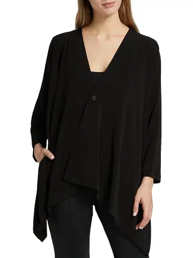Issey Miyake Women's Drape Jersey Cardigan - Black - Size XS | Thumbnail 3 Issey Miyake Women's Drape Jersey Cardigan - Black - Size XS | Thumbnail 3