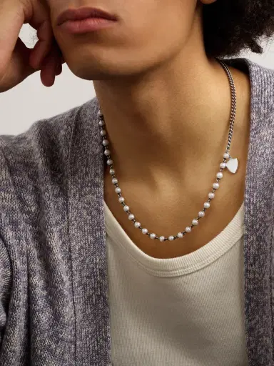 M. COHEN Mondi Pearl and Sterling Silver Pendant Necklace - Men | Thumbnail 2 M. COHEN Mondi Pearl and Sterling Silver Pendant Necklace - Men | Thumbnail 2