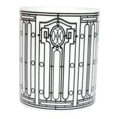 HERMÈS Hermes "H Deco" White/Black Porcelain Mug N°1 | Thumbnail 2 HERMÈS Hermes "H Deco" White/Black Porcelain Mug N°1 | Thumbnail 2