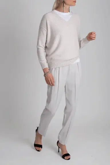 Brunello Cucinelli Pull On Gab Pant | Thumbnail 3 Brunello Cucinelli Pull On Gab Pant | Thumbnail 3