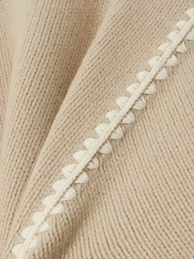 TOTEME Oversized Embroidered Wool And Cashmere-blend Sweater | Thumbnail 4 TOTEME Oversized Embroidered Wool And Cashmere-blend Sweater | Thumbnail 4
