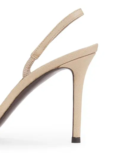 Giuseppe Zanotti Women's Silk Slingback Sandals - Tan | Thumbnail 5 Giuseppe Zanotti Women's Silk Slingback Sandals - Tan | Thumbnail 5
