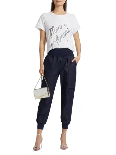 Cinq à Sept Women's Giles Denim High-Rise Crop Pants - Raw Indigo | Thumbnail 2 Cinq à Sept Women's Giles Denim High-Rise Crop Pants - Raw Indigo | Thumbnail 2