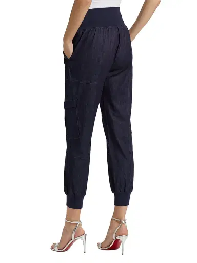 Cinq à Sept Women's Giles Denim High-Rise Crop Pants - Raw Indigo | Thumbnail 5 Cinq à Sept Women's Giles Denim High-Rise Crop Pants - Raw Indigo | Thumbnail 5