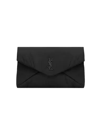 Saint Laurent Women's Cassandre Large Envelope Pouch In Nylon | Thumbnail 1 Saint Laurent Women's Cassandre Large Envelope Pouch In Nylon | Thumbnail 1