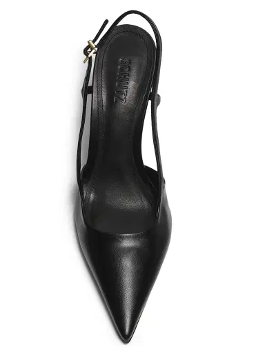Schutz Women's Boris 0MM Leather Slingback Pumps - Black | Thumbnail 4 Schutz Women's Boris 0MM Leather Slingback Pumps - Black | Thumbnail 4