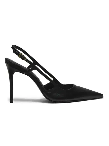Schutz Women's Boris 0MM Leather Slingback Pumps - Black | Thumbnail 1 Schutz Women's Boris 0MM Leather Slingback Pumps - Black | Thumbnail 1