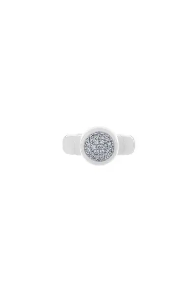 ROBERTO DEMEGLIO Diamond Section White Ceramic Dama Ring | Thumbnail 1 ROBERTO DEMEGLIO Diamond Section White Ceramic Dama Ring | Thumbnail 1