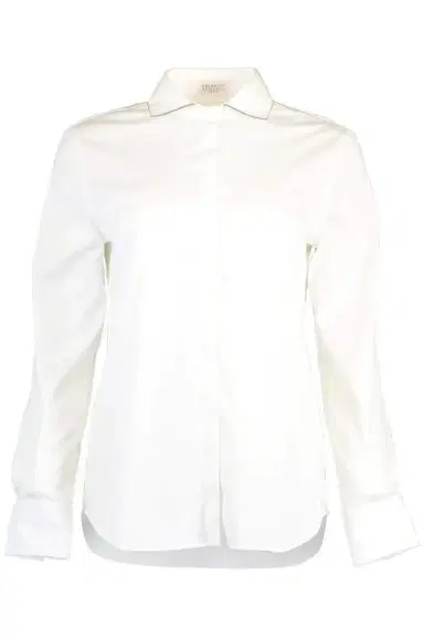 Brunello Cucinelli Monili Trim Stretch Shirt | Thumbnail 1 Brunello Cucinelli Monili Trim Stretch Shirt | Thumbnail 1