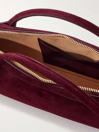 Alaïa Le Teckel Leather-trimmed Suede Clutch | Thumbnail 5 Alaïa Le Teckel Leather-trimmed Suede Clutch | Thumbnail 5