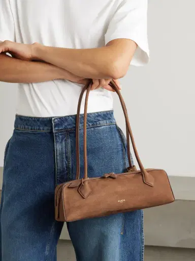 Alaïa Le Teckel Medium Nubuck Shoulder Bag | Thumbnail 2 Alaïa Le Teckel Medium Nubuck Shoulder Bag | Thumbnail 2