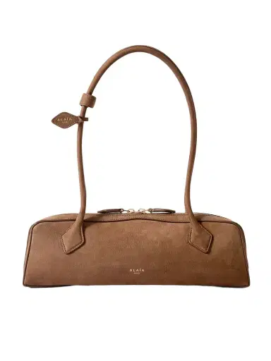 Alaïa Le Teckel Medium Nubuck Shoulder Bag | Thumbnail 1 Alaïa Le Teckel Medium Nubuck Shoulder Bag | Thumbnail 1