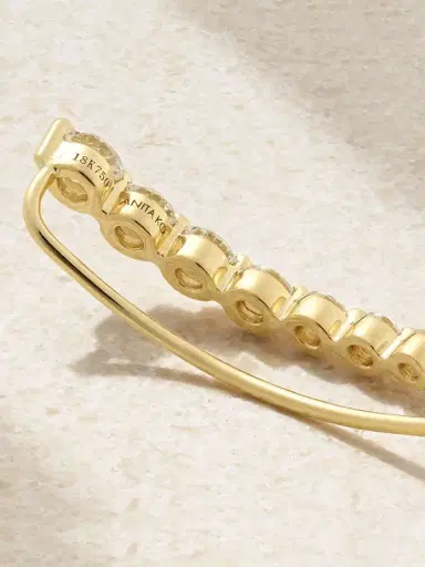 Anita Ko 18-karat Gold Diamond Single Earring | Thumbnail 3 Anita Ko 18-karat Gold Diamond Single Earring | Thumbnail 3