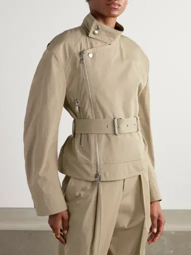 Bottega Veneta Belted Asymmetric Cotton-blend Jacket | Thumbnail 3 Bottega Veneta Belted Asymmetric Cotton-blend Jacket | Thumbnail 3