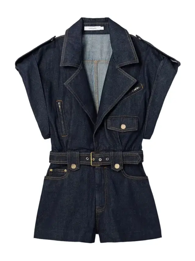 Crush Belted Denim Playsuit Crush Belted Denim Playsuit