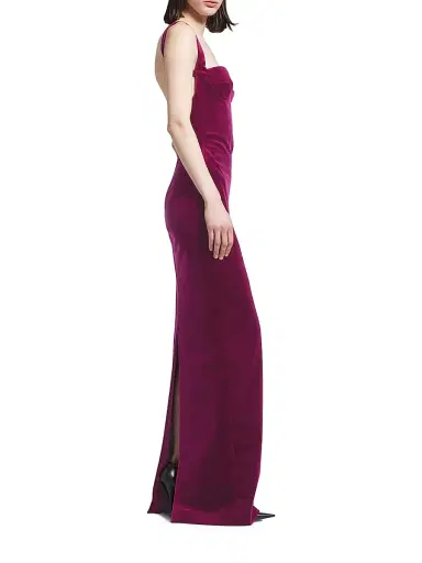 Balenciaga Women's Fitted Gown - Plum - Size 8 | Thumbnail 4 Balenciaga Women's Fitted Gown - Plum - Size 8 | Thumbnail 4