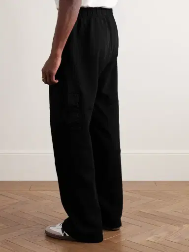 Les Tien Heavyweight Straight-Leg Structured-Fleece Cotton-Jersey Drawstring Cargo Trousers - Men | Thumbnail 4 Les Tien Heavyweight Straight-Leg Structured-Fleece Cotton-Jersey Drawstring Cargo Trousers - Men | Thumbnail 4