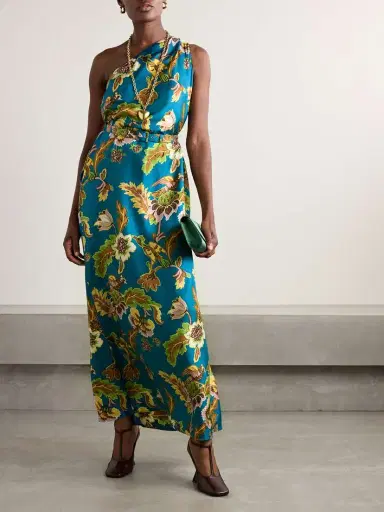 La DoubleJ Roy One-shoulder Printed Silk-twill Maxi Dress | Thumbnail 2 La DoubleJ Roy One-shoulder Printed Silk-twill Maxi Dress | Thumbnail 2