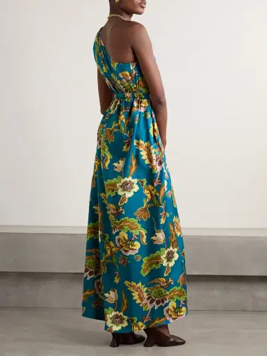 La DoubleJ Roy One-shoulder Printed Silk-twill Maxi Dress | Thumbnail 3 La DoubleJ Roy One-shoulder Printed Silk-twill Maxi Dress | Thumbnail 3