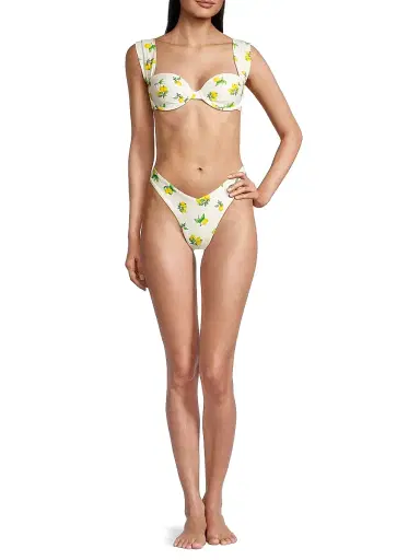 WeWoreWhat Women's Delilah Bikini Bottom - Off White Multi | Thumbnail 2 WeWoreWhat Women's Delilah Bikini Bottom - Off White Multi | Thumbnail 2