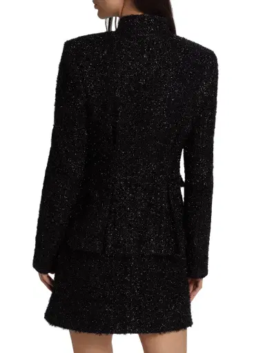 Adam Lippes Women's Mayfair Metallic Tweed Jacket - Black | Thumbnail 4 Adam Lippes Women's Mayfair Metallic Tweed Jacket - Black | Thumbnail 4