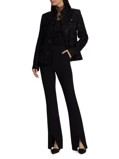 Adam Lippes Women's Mayfair Metallic Tweed Jacket - Black | Thumbnail 5 Adam Lippes Women's Mayfair Metallic Tweed Jacket - Black | Thumbnail 5