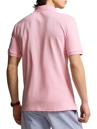 Polo Ralph Lauren Men's Cotton Polo Shirt - Garden Pink | Thumbnail 4 Polo Ralph Lauren Men's Cotton Polo Shirt - Garden Pink | Thumbnail 4