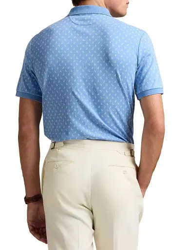 Polo Ralph Lauren Men's Custom-Slim Paisley Cotton Polo Shirt - Powder Purple Mini Paisley | Thumbnail 9 Polo Ralph Lauren Men's Custom-Slim Paisley Cotton Polo Shirt - Powder Purple Mini Paisley | Thumbnail 9