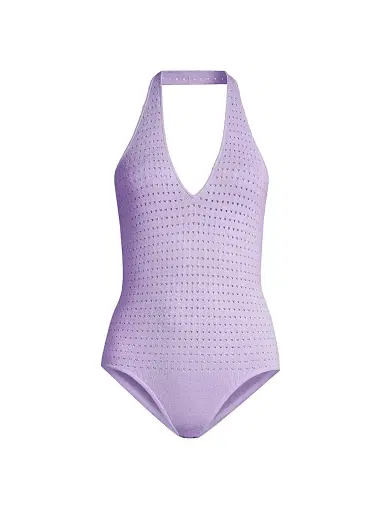 Victor Glemaud Women's Laser-Dot Halter Bodysuit | Thumbnail 1 Victor Glemaud Women's Laser-Dot Halter Bodysuit | Thumbnail 1