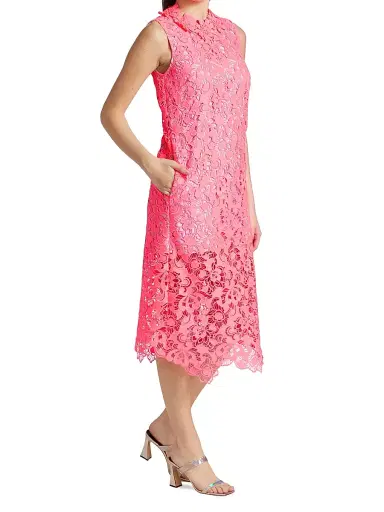 AKNVAS Women's Mallie Lace Midi-Dress - Volt Pink | Thumbnail 2 AKNVAS Women's Mallie Lace Midi-Dress - Volt Pink | Thumbnail 2