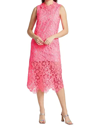 AKNVAS Women's Mallie Lace Midi-Dress - Volt Pink | Thumbnail 3 AKNVAS Women's Mallie Lace Midi-Dress - Volt Pink | Thumbnail 3
