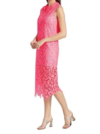 AKNVAS Women's Mallie Lace Midi-Dress - Volt Pink | Thumbnail 4 AKNVAS Women's Mallie Lace Midi-Dress - Volt Pink | Thumbnail 4