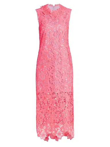 AKNVAS Women's Mallie Lace Midi-Dress - Volt Pink | Thumbnail 1 AKNVAS Women's Mallie Lace Midi-Dress - Volt Pink | Thumbnail 1