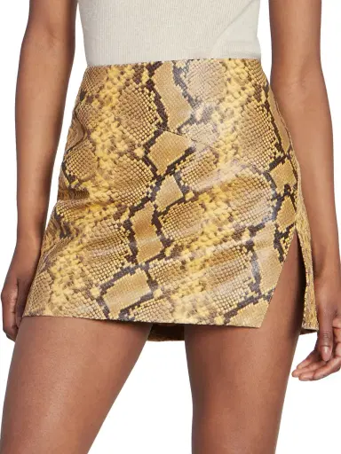 Isabel Marant Women's Blair Snake-Embossed Leather Miniskirt - Natural | Thumbnail 2 Isabel Marant Women's Blair Snake-Embossed Leather Miniskirt - Natural | Thumbnail 2