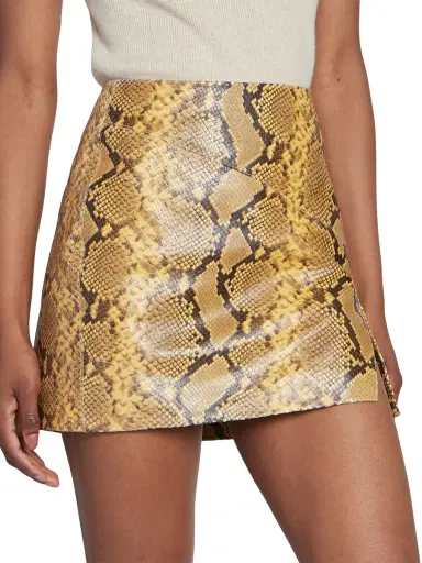 Isabel Marant Women's Blair Snake-Embossed Leather Miniskirt - Natural | Thumbnail 3 Isabel Marant Women's Blair Snake-Embossed Leather Miniskirt - Natural | Thumbnail 3