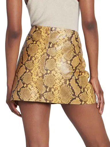 Isabel Marant Women's Blair Snake-Embossed Leather Miniskirt - Natural | Thumbnail 4 Isabel Marant Women's Blair Snake-Embossed Leather Miniskirt - Natural | Thumbnail 4