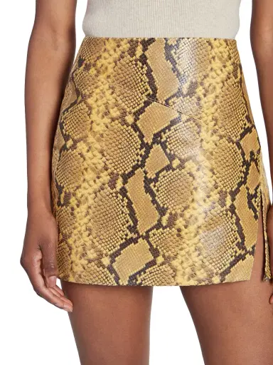 Isabel Marant Women's Blair Snake-Embossed Leather Miniskirt - Natural | Thumbnail 5 Isabel Marant Women's Blair Snake-Embossed Leather Miniskirt - Natural | Thumbnail 5