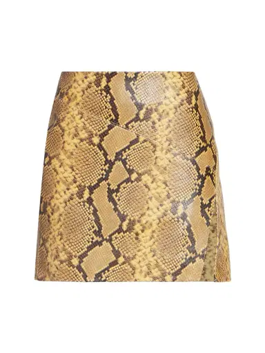 Isabel Marant Women's Blair Snake-Embossed Leather Miniskirt - Natural | Thumbnail 6 Isabel Marant Women's Blair Snake-Embossed Leather Miniskirt - Natural | Thumbnail 6
