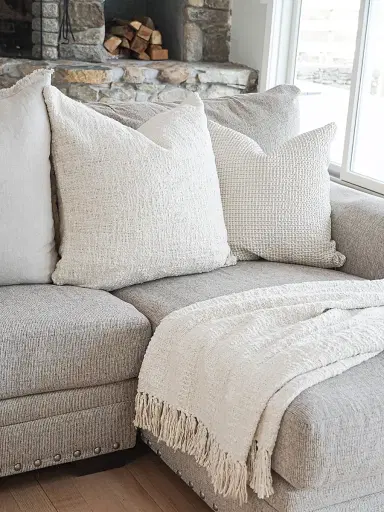 Anaya Cozzy Cotton Boucle Down Pillow | Thumbnail 7 Anaya Cozzy Cotton Boucle Down Pillow | Thumbnail 7