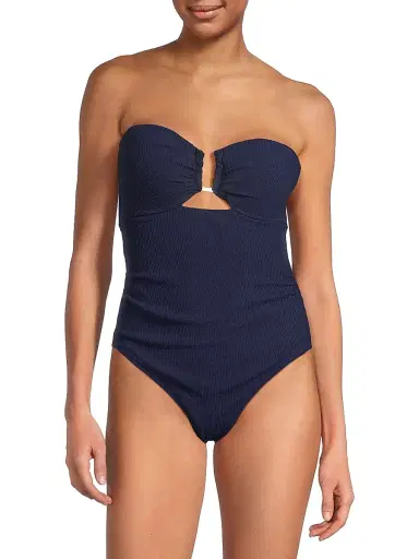Change of Scenery Women's Juliette Texture One-Piece Swimsuit - Navy Texture - Size Large | Thumbnail 3 Change of Scenery Women's Juliette Texture One-Piece Swimsuit - Navy Texture - Size Large | Thumbnail 3