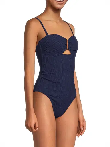 Change of Scenery Women's Juliette Texture One-Piece Swimsuit - Navy Texture - Size Large | Thumbnail 4 Change of Scenery Women's Juliette Texture One-Piece Swimsuit - Navy Texture - Size Large | Thumbnail 4