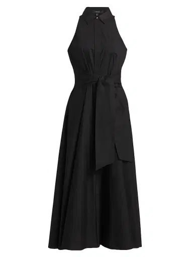 Toccin Women's Chelsea Stretch-Cotton Poplin Tie-Waist Shirtdress - Jet | Thumbnail 1 Toccin Women's Chelsea Stretch-Cotton Poplin Tie-Waist Shirtdress - Jet | Thumbnail 1