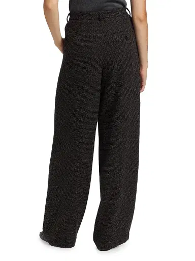 Proenza Schouler White Label Women's Eleanor Tweed High-Rise Straight-Leg Pants - Black Alabaster | Thumbnail 5 Proenza Schouler White Label Women's Eleanor Tweed High-Rise Straight-Leg Pants - Black Alabaster | Thumbnail 5