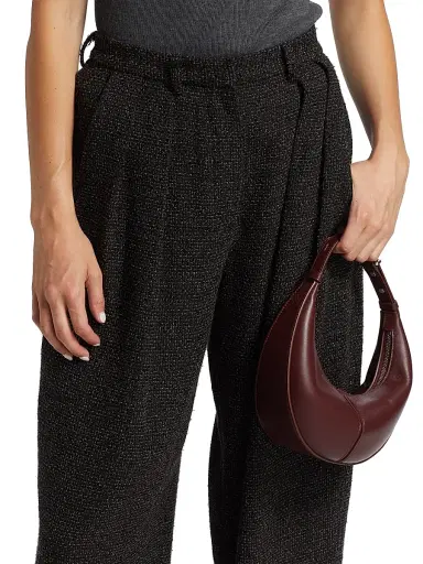 Proenza Schouler White Label Women's Eleanor Tweed High-Rise Straight-Leg Pants - Black Alabaster | Thumbnail 6 Proenza Schouler White Label Women's Eleanor Tweed High-Rise Straight-Leg Pants - Black Alabaster | Thumbnail 6