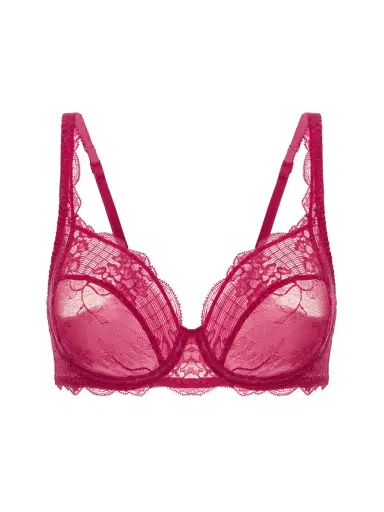 Simone Pérèle Women's Full-Coverage Lace Underwire Bra - Cranberry | Thumbnail 3 Simone Pérèle Women's Full-Coverage Lace Underwire Bra - Cranberry | Thumbnail 3