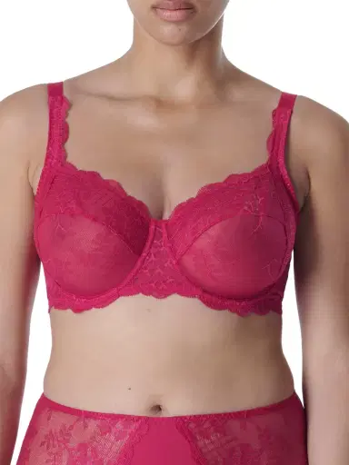 Simone Pérèle Women's Full-Coverage Lace Underwire Bra - Cranberry | Thumbnail 1 Simone Pérèle Women's Full-Coverage Lace Underwire Bra - Cranberry | Thumbnail 1
