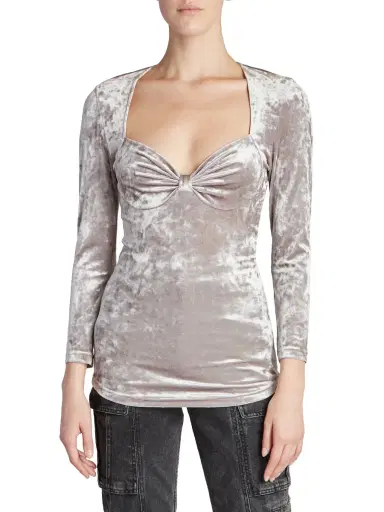 Isabel Marant Women's Gubaia Velvet Blouse | Thumbnail 2 Isabel Marant Women's Gubaia Velvet Blouse | Thumbnail 2
