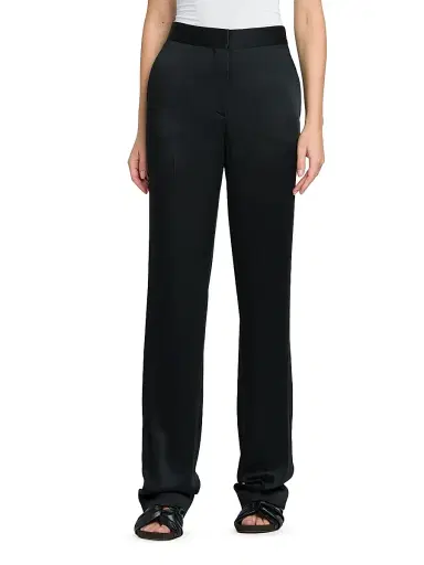 Stella McCartney Women's High-Rise Straight-Leg Pants - Black | Thumbnail 3 Stella McCartney Women's High-Rise Straight-Leg Pants - Black | Thumbnail 3