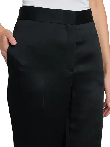 Stella McCartney Women's High-Rise Straight-Leg Pants - Black | Thumbnail 6 Stella McCartney Women's High-Rise Straight-Leg Pants - Black | Thumbnail 6